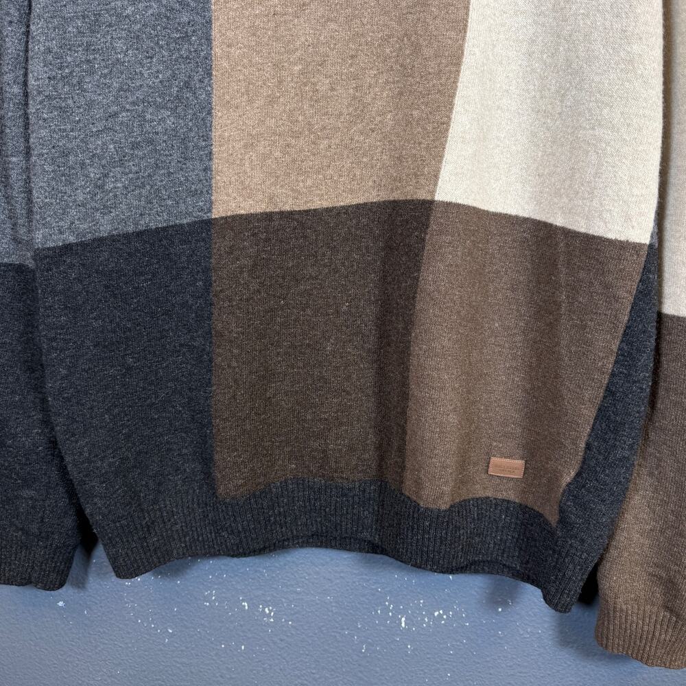 Holebrook Sweden XL men’s abstract multicolor woll knitted sweater crew neck - Picture 3 of 11